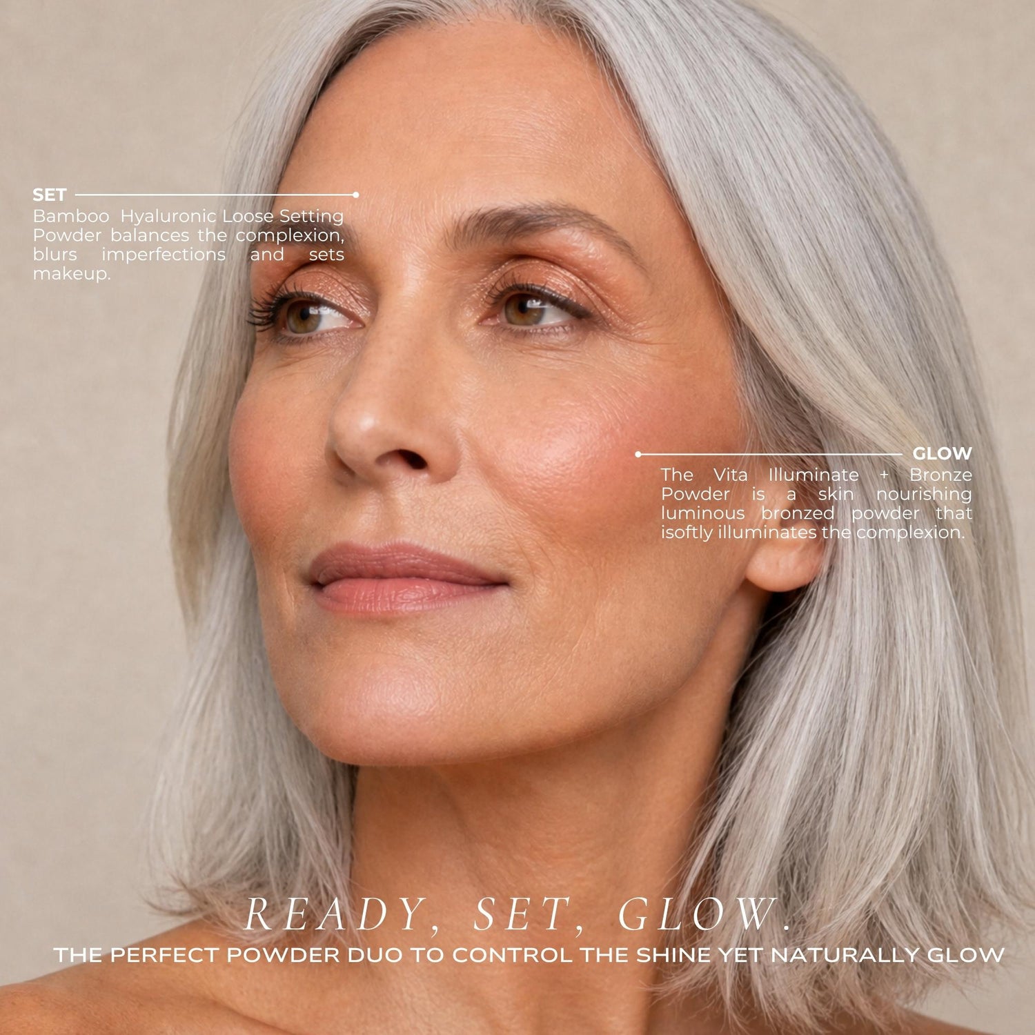 Bamboo Hyaluronic Loose Setting +  Bronzing Powder Duo