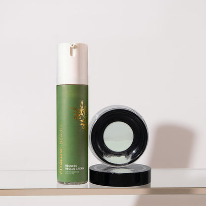 Redness Rescue Cream + Green Loose Setting Powder Duo